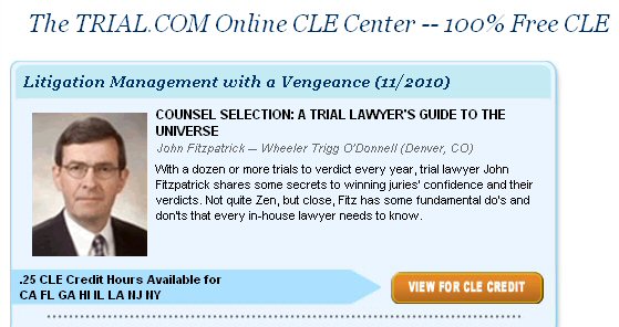 Trial.com online CLE center, Network of Trial Law Firms 